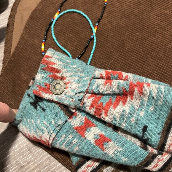 Aztec Western Style Oversized Shirt with Frayed details - Picture 2 of 11